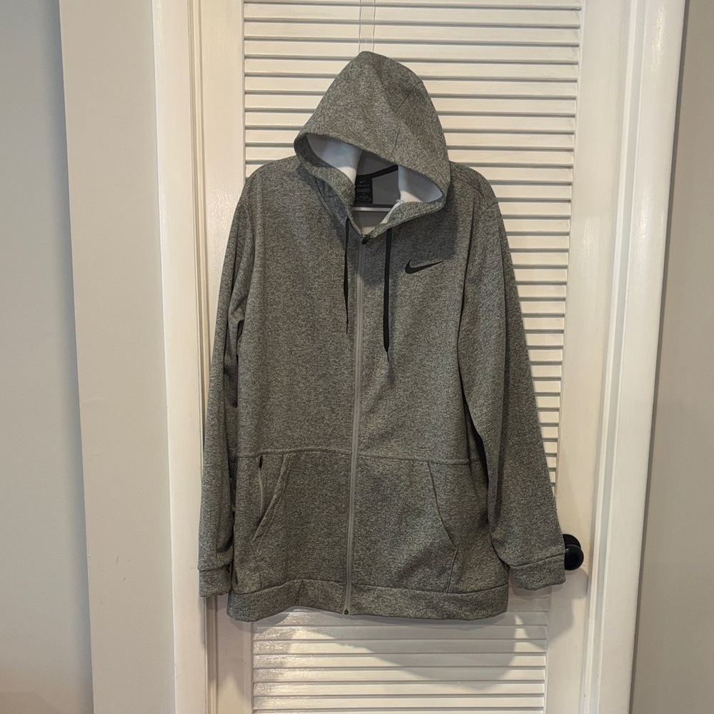 Nike Heather Gray Full-Zip Hoodie